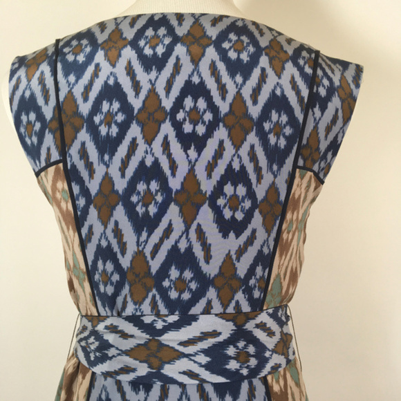 Anthropologie silk Coquille belted shift dress - Picture 4 of 8